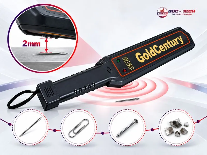 Máy dò kim loại cầm tay Gold Century GC-1001 có độ nhạy cao