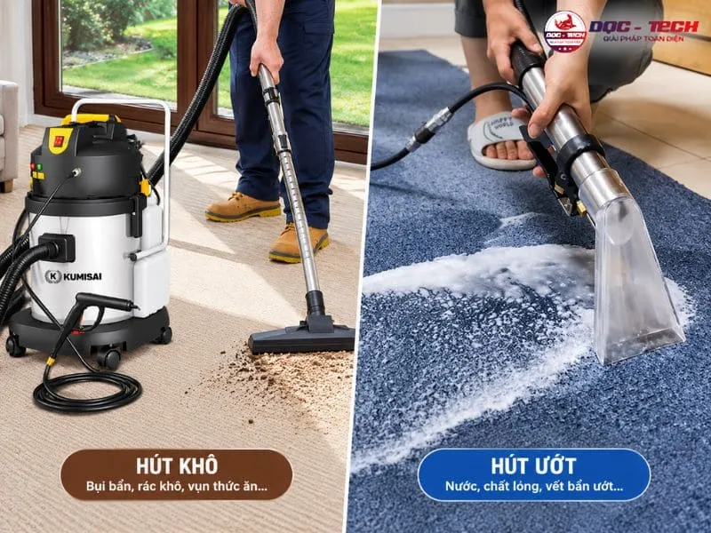 Máy giặt thảm Kumisai KMS-20ZQ hút ướt và khô linh hoạt