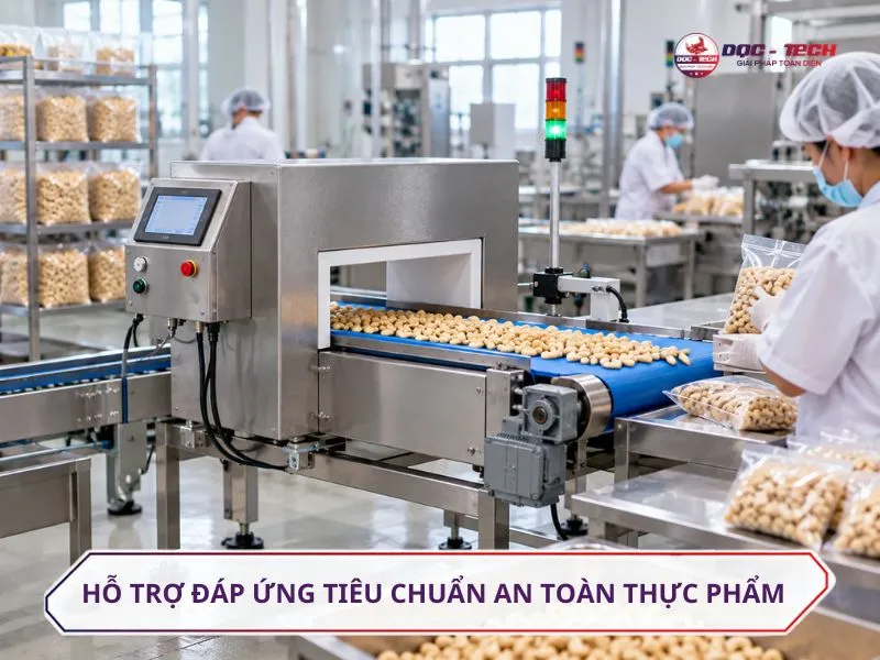 Ứng dụng máy dò kim loại hạt điều giúp nâng cao an toàn thực phẩm