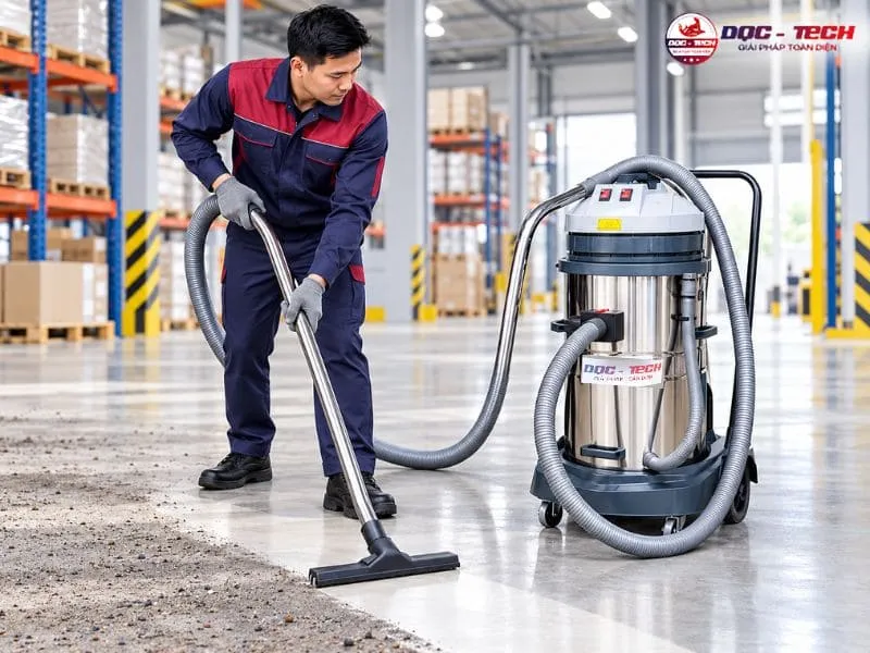 Máy hút bụi công nghiệp DQC-TECH 702H 2 motor cao cấp