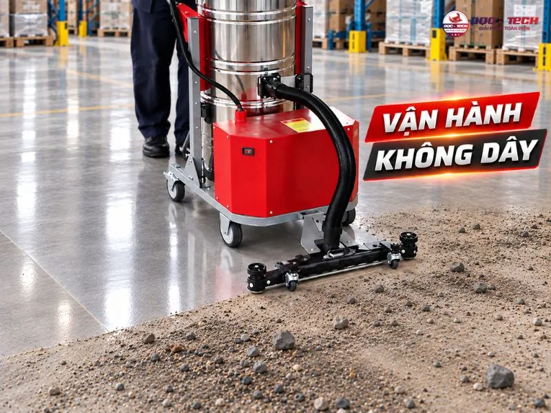 may-hut-bui-cong-nghiep-chay-acquy.jpg Máy hút bụi chạy acquy Kumisai KMS67 vận hành không dây