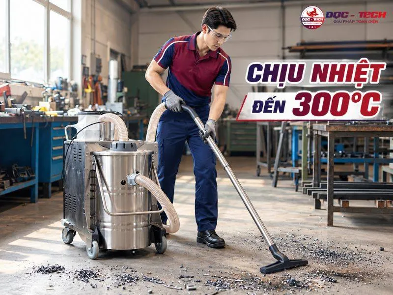Máy hút bụi công nghiệp Kumisai KMS 01-3F chịu nhiệt lên đến 300 độ