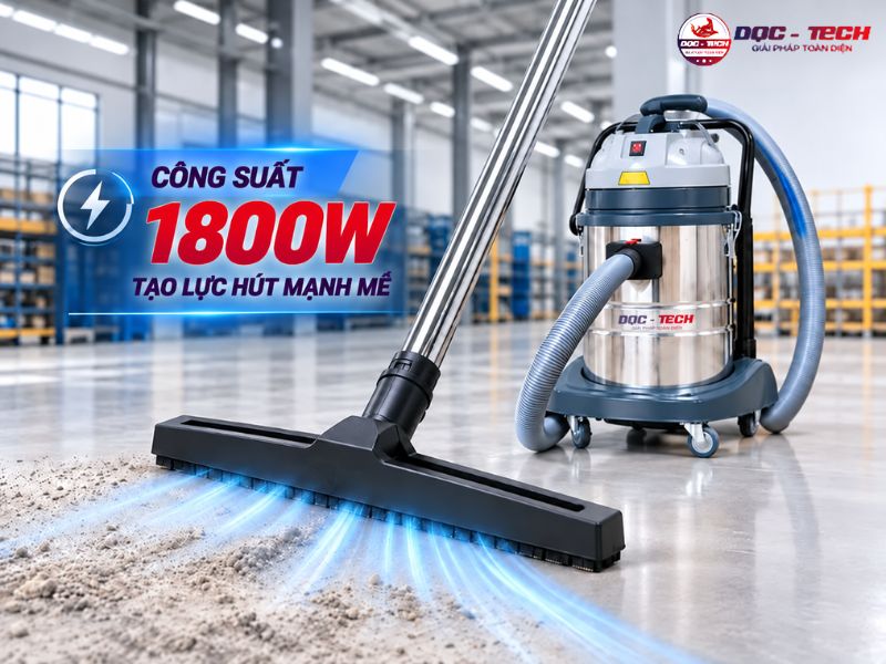 Máy hút bụi công nghiệp 1800W DQC Tech 301H bán chạy 2026