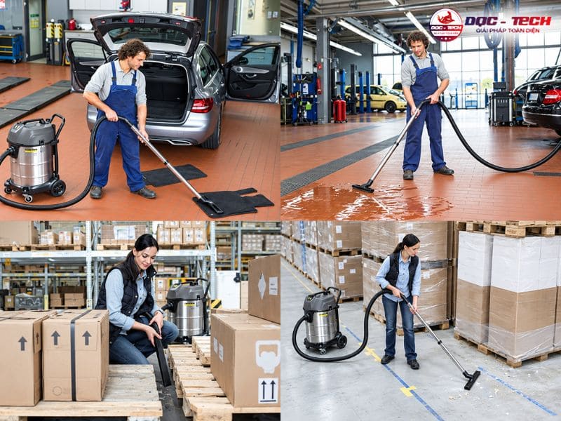 Máy hút bụi công nghiệp Đức công nghệ hiện đại, xử lý nhanh gọn