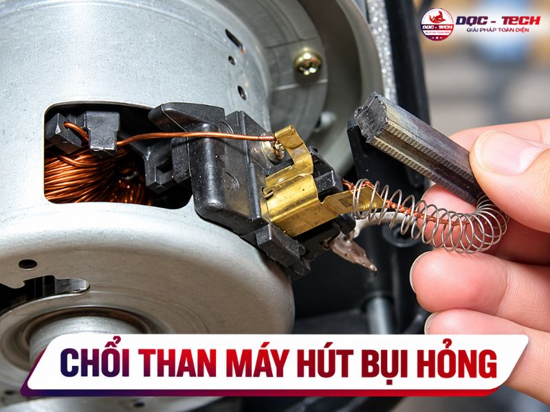 Chổi than động cơ của máy hút bụi bị mòn