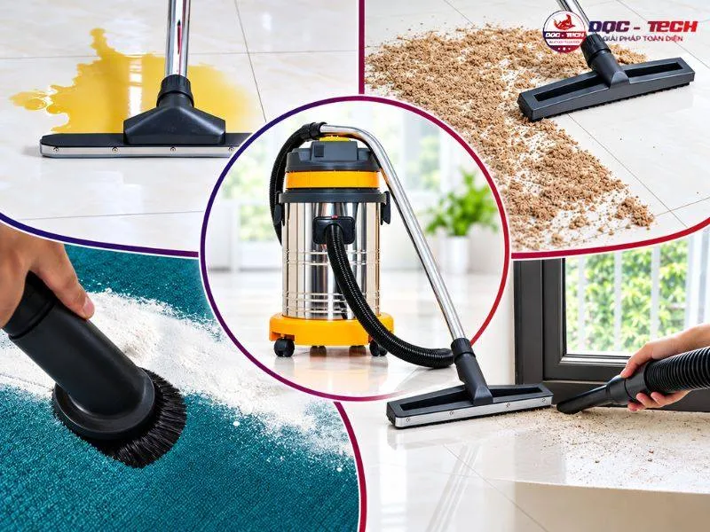 Thiết bị hút bụi công nghiệp Kumisai KMS35 hút khô - ướt linh hoạt