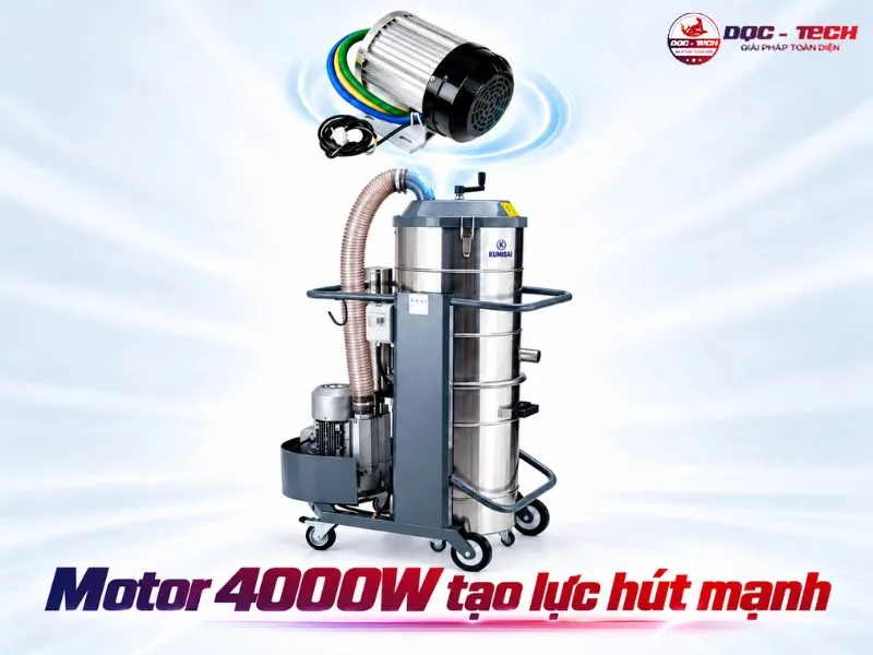 Motor máy hút bụi công nghiệp Kumisai KMS40J 4000W