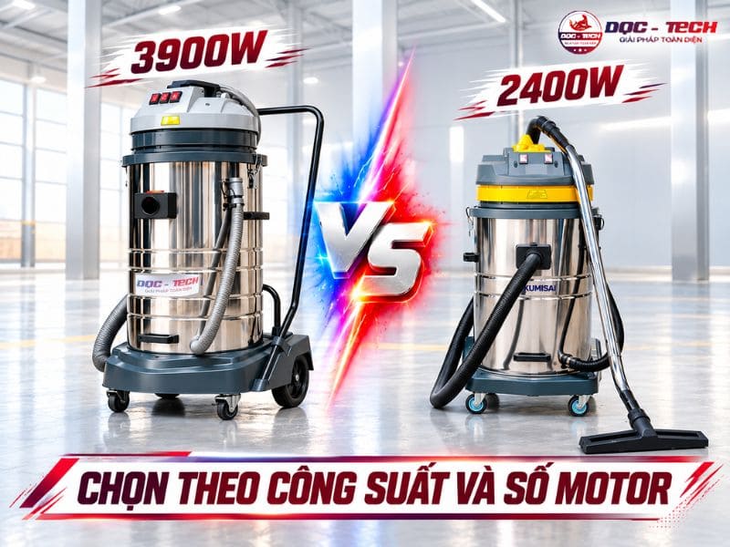 Chọn theo dung tích khoang chứa và motor máy hút bụi 5 triệu