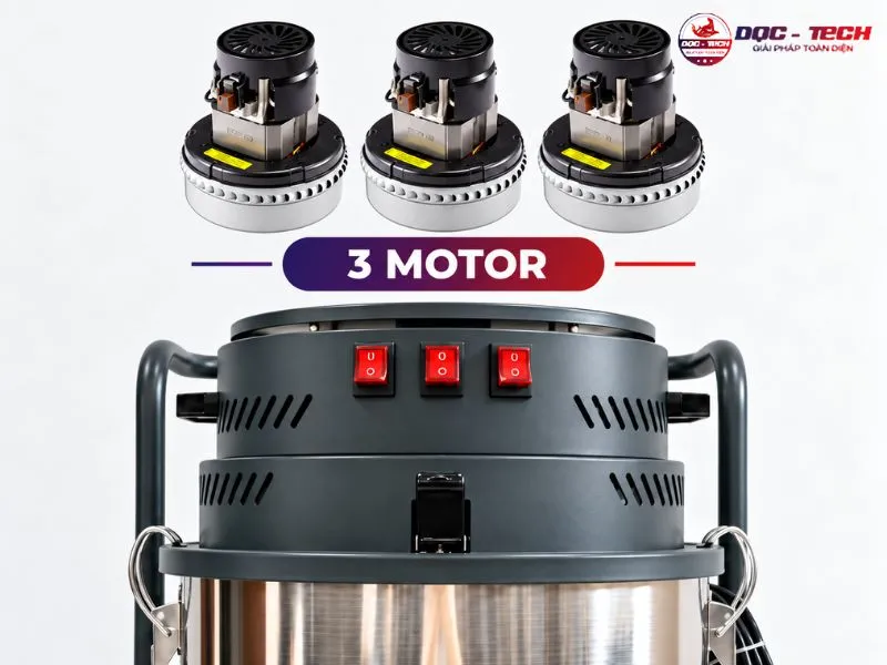 Máy hút bụi Kumisai KMS 360 sở hữu motor 3600W hoạt động mạnh mẽ