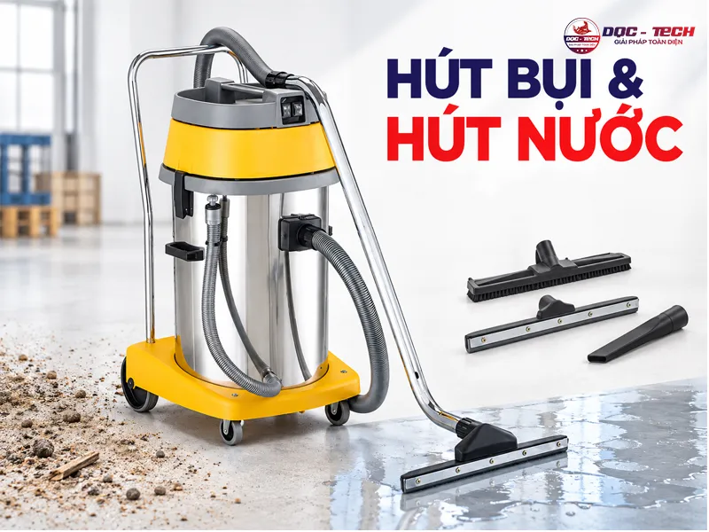 máy hút bụi công suất lớn top clean hút cả bụi nước và khô