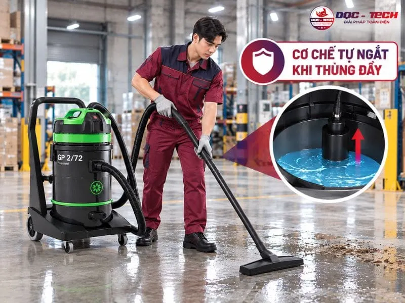 Thiết bị hút bụi IPC GP2/72 W&D có cơ chế ngắt tự động