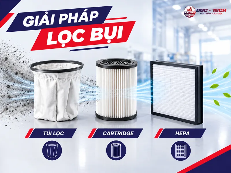 máy hút bụi ipc với màng lọc bụi đa dạng