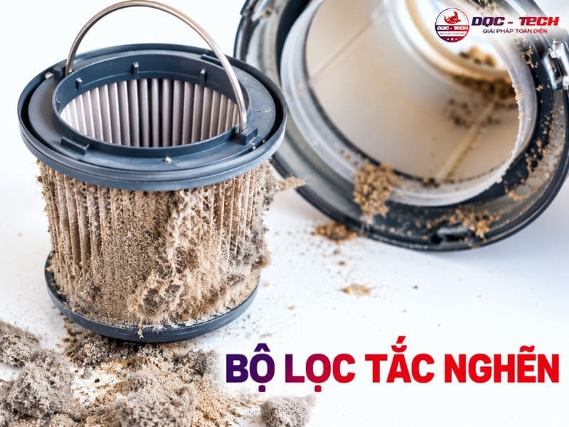 Máy hút bụi công nghiệp không chạy do bộ lọc tắc nghẽn