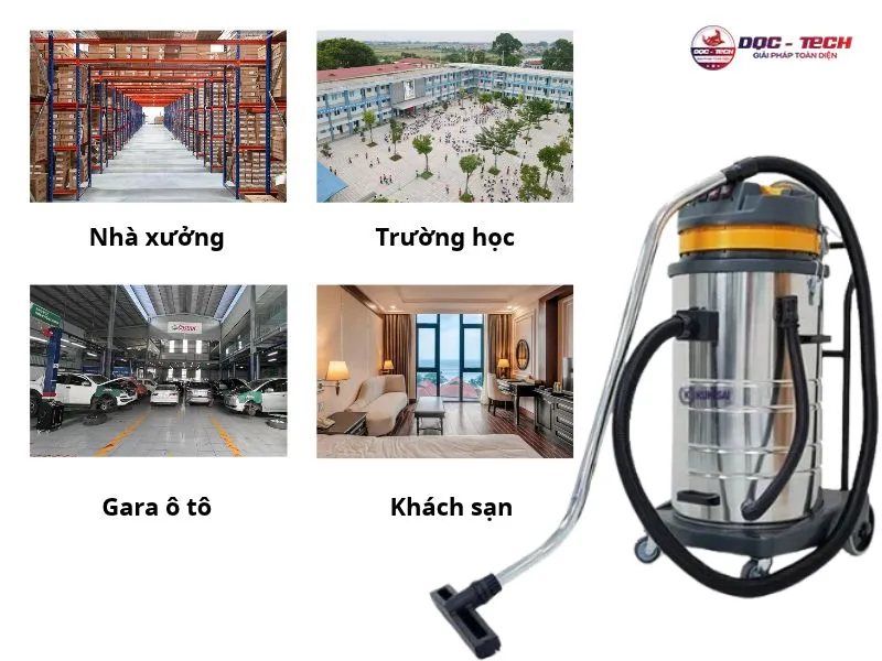 máy hút bụi Kumisai KMS80A được ứng dụng trong nhiều ngành nghề