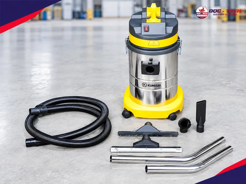 máy hút bụi kumisai với đầy đủ phụ kiện đi kèm
