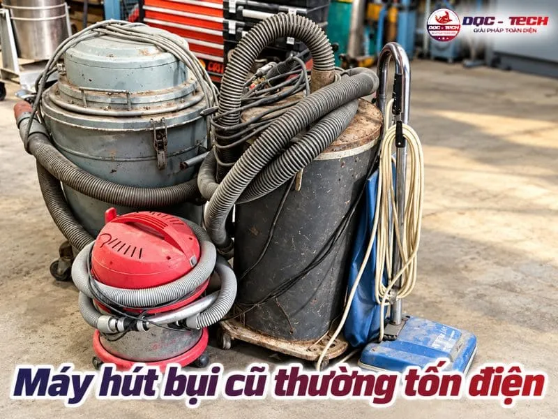 Mua thiết bị hút bụi công nghiệp cũ thường sẽ tốn điện