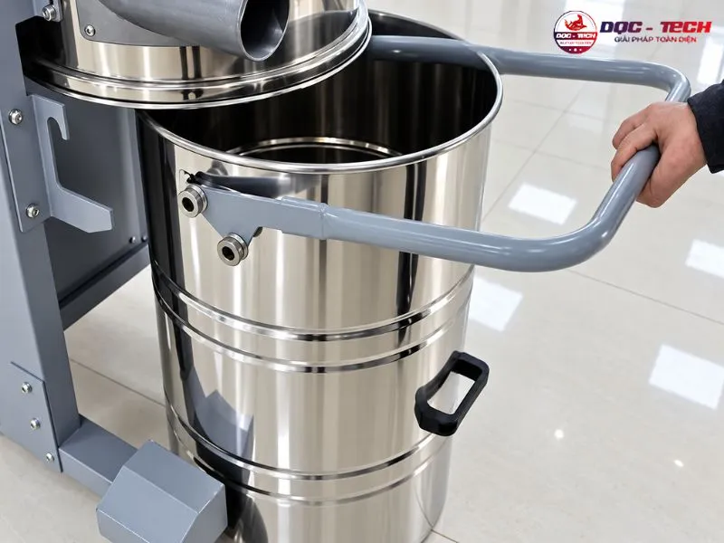 Máy hút bụi công nghiệp Kumisai KMS 36J có thùng chứa lớn