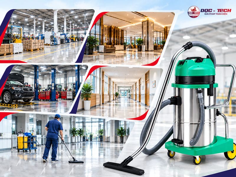 máy hút bụi nhà xưởng Kumisai KMS 60-2 được ứng dụng rộng rãi