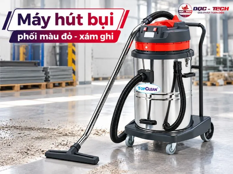Phối màu đỏ – xám ghi tạo sự khác biệt cho máy hút bụi TopClean
