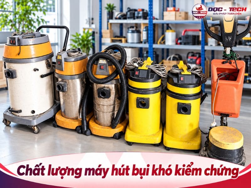 Mua máy hút bụi công nghiệp cũ khó kiểm chứng chất lượng