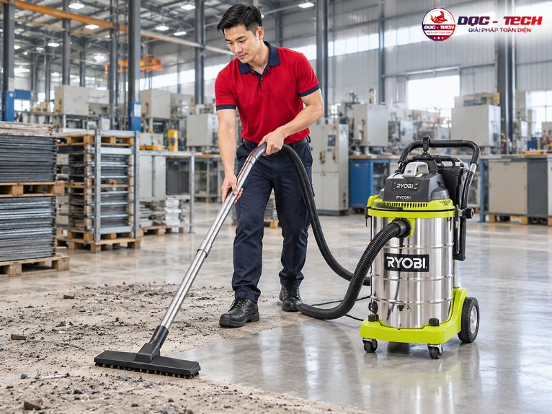 Máy hút bụi công nghiệp 60 lít Ryobi VC60HDARG được đánh giá cao hiện nay