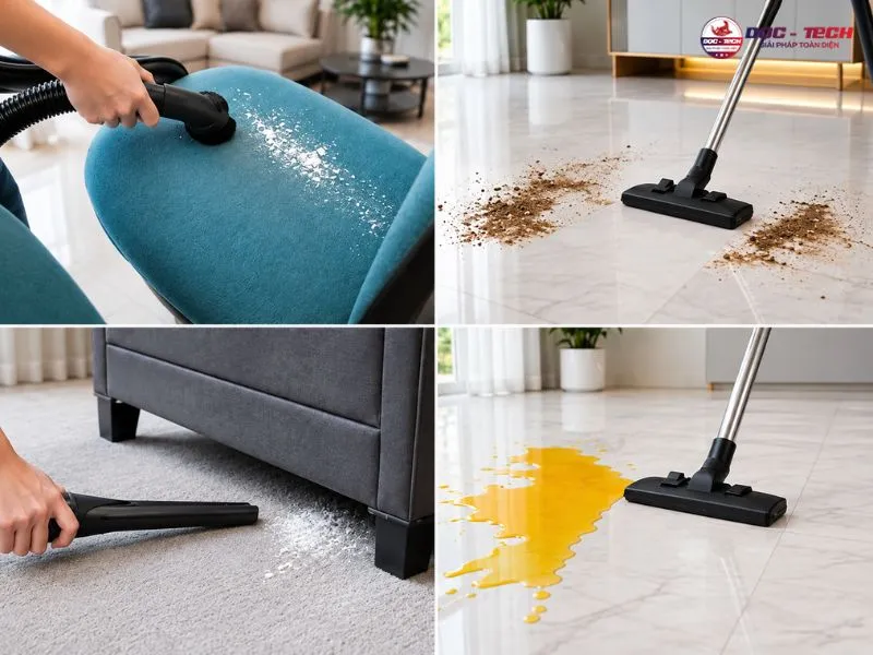 Máy hút bụi DQC Tech 15H có công suất vượt trội