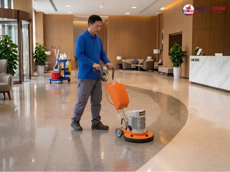 Máy mài sàn tạ công nghiệp Karva KVG-17F vận hành