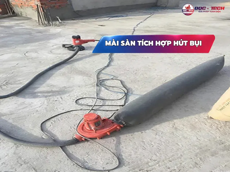 Máy mài sàn: tích hợp hút bụi