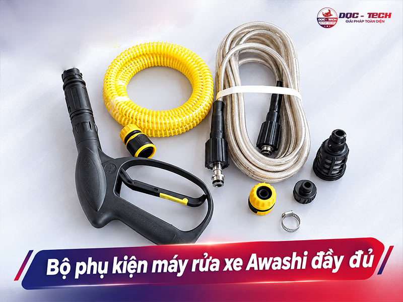 Máy rửa xe Awashi đầy đủ phụ kiện