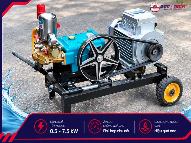 Máy rửa xe dây đai