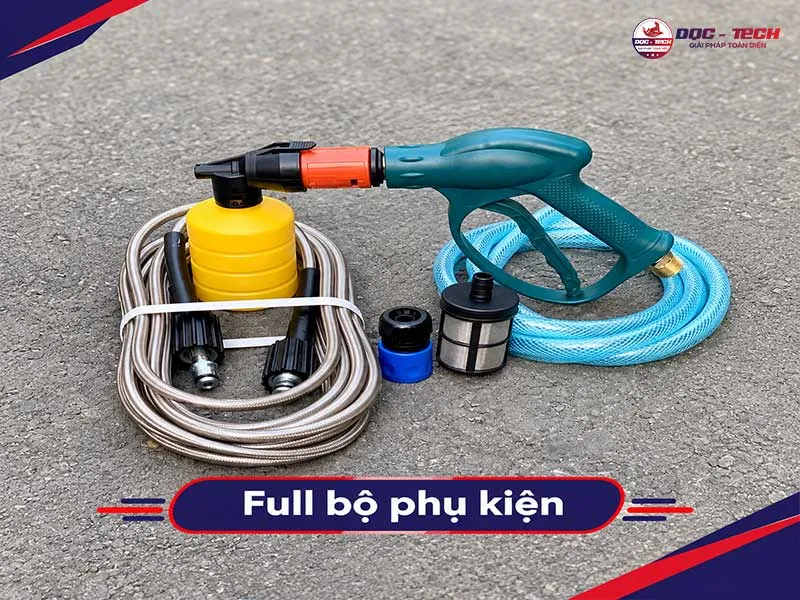 Máy rửa xe Tmax full bộ phụ kiện
