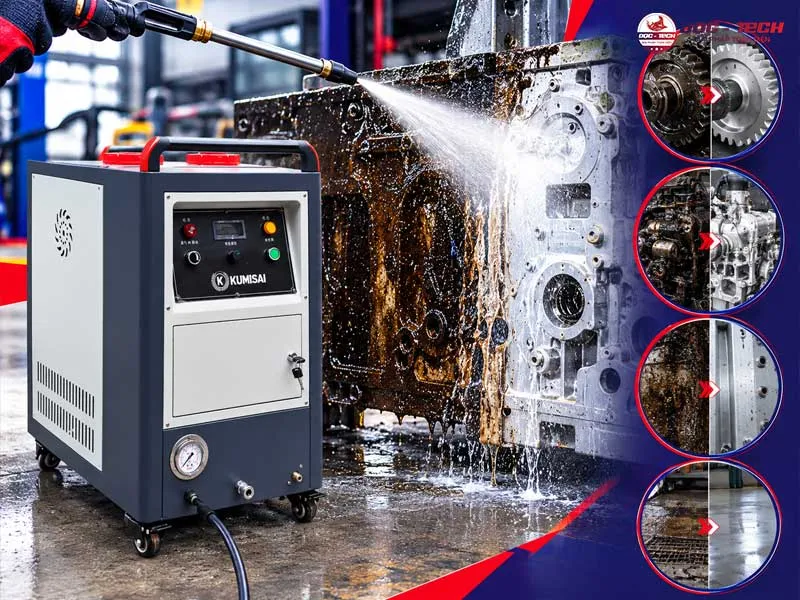 máy xịt rửa xe hơi nước nóng Kumisai CFD-20A làm sạch dầu mỡ