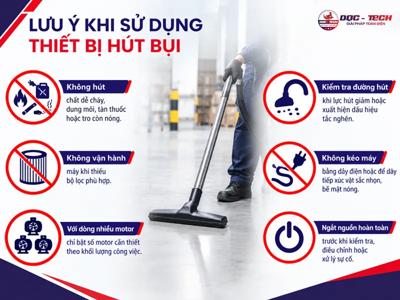 một số lưu ý sử dụng máy hút bụi công nghiệp ipc hiệu quả