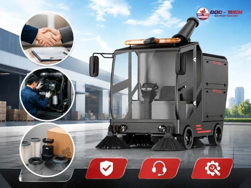 mua xe quét đường DQC Tech 16F chính hãng, giá tốt