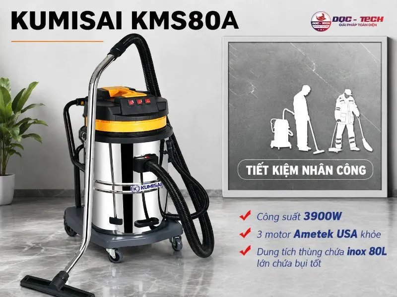 mua máy hút bụi Kumisai KMS80A chính hãng, giá tốt tại DQC Tech