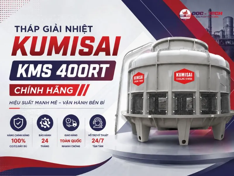DQC-TECH phân phối chính hãng tháp giải nhiệt Kumisai KMS 400RT với giá tốt
