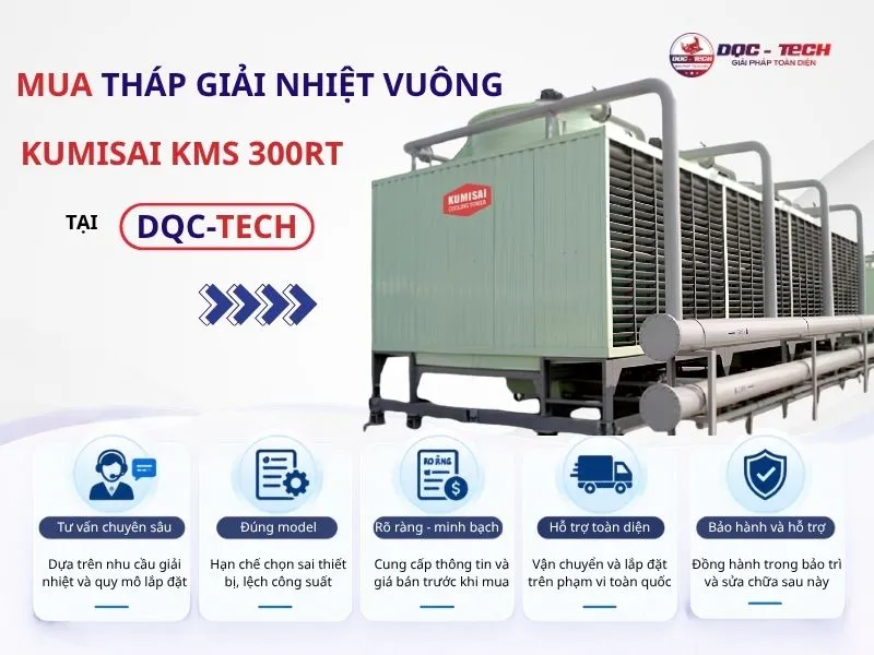 DQC-TECH phân phối chính hãng tháp hạ nhiệt Kumisai KMS 300RT