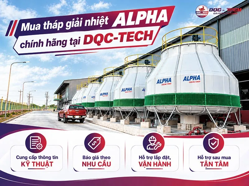 Mua tháp giải nhiệt Alpha chính hãng tại DQC-TECH