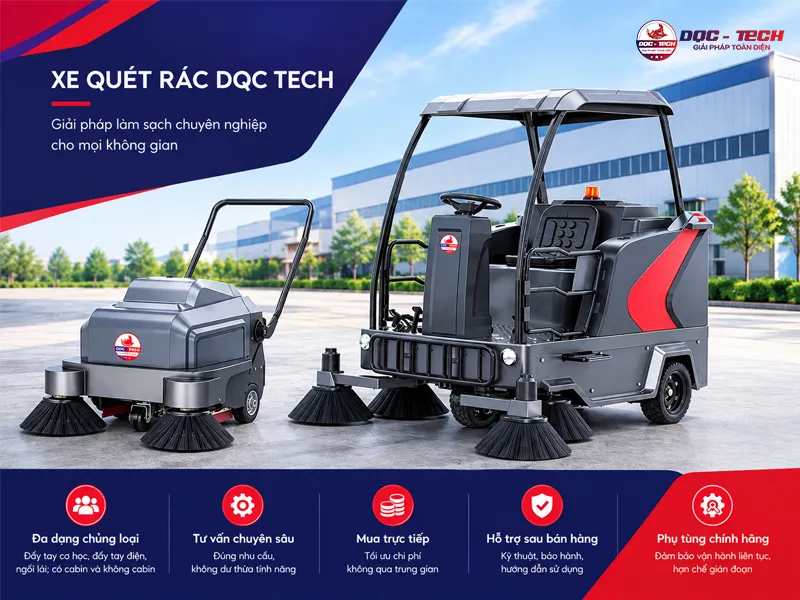 mua xe quét rác chính hãng ngáy tại dqc tech