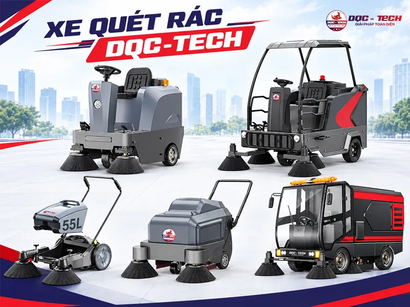 mua xe quét rác dqc tech giá rẻ, chính hãng