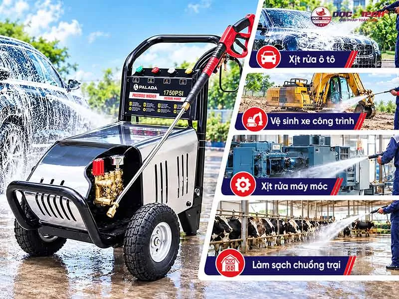 Thực tiễn ứng dụng của máy xịt rửa xe Palada