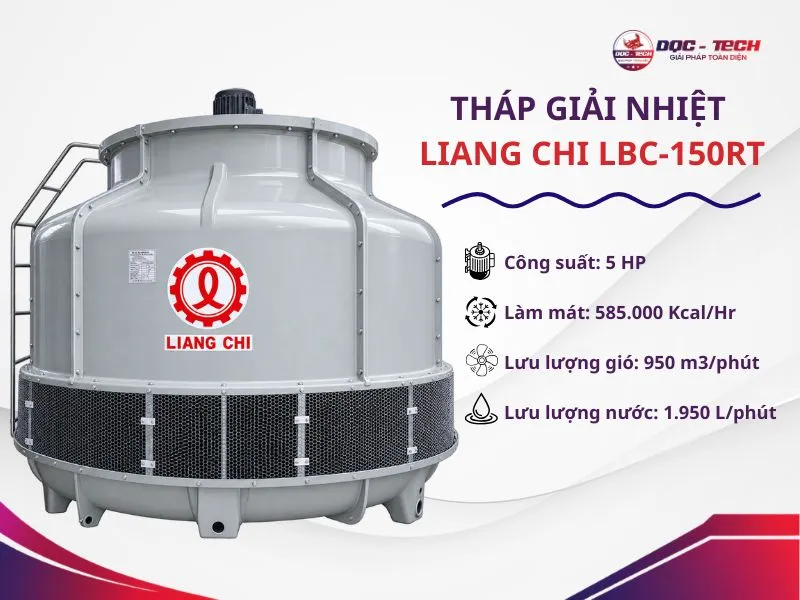 Khả năng làm mát của tháp giải nhiệt Liang Chi LBC-150RT Khả năng làm mát của tháp giải nhiệt Liang Chi LBC-150RT