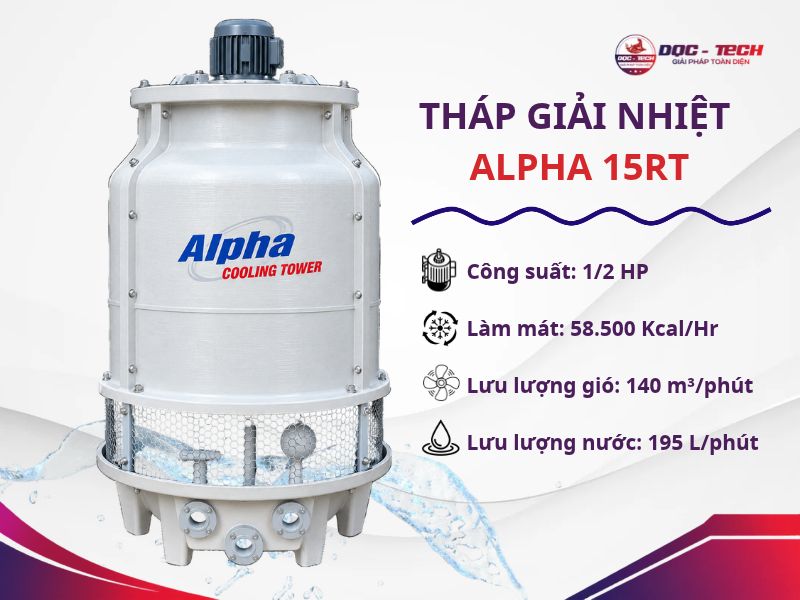 Hiệu suất làm mát của tháp giải nhiệt nước Alpha 15RT