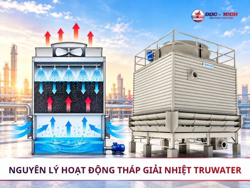 Nguyên lý hoạt động tháp tản nhiệt Truwater diễn ra như thế nào