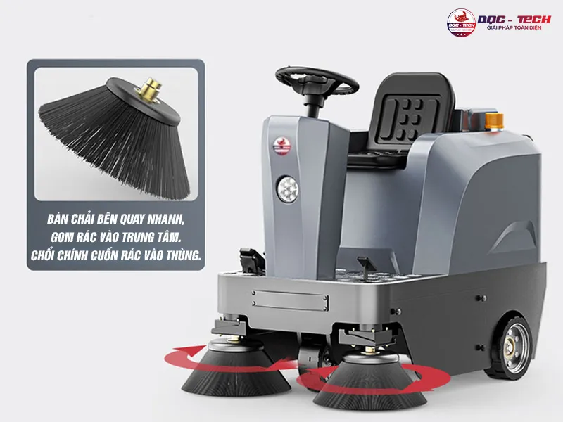 Nguyên lý xe quét rác ngồi lái DQC Tech 4F Nguyên lý xe quét rác ngồi lái DQC Tech 4F