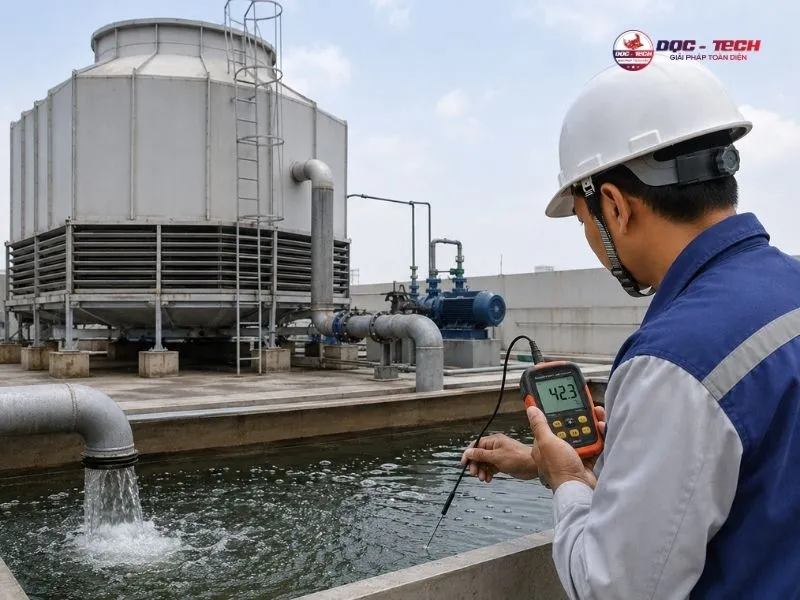 Nhiệt độ nước tháp giải nhiệt tăng cao là sự cố thường gặp Nhiệt độ nước tháp giải nhiệt tăng cao là sự cố thường gặp