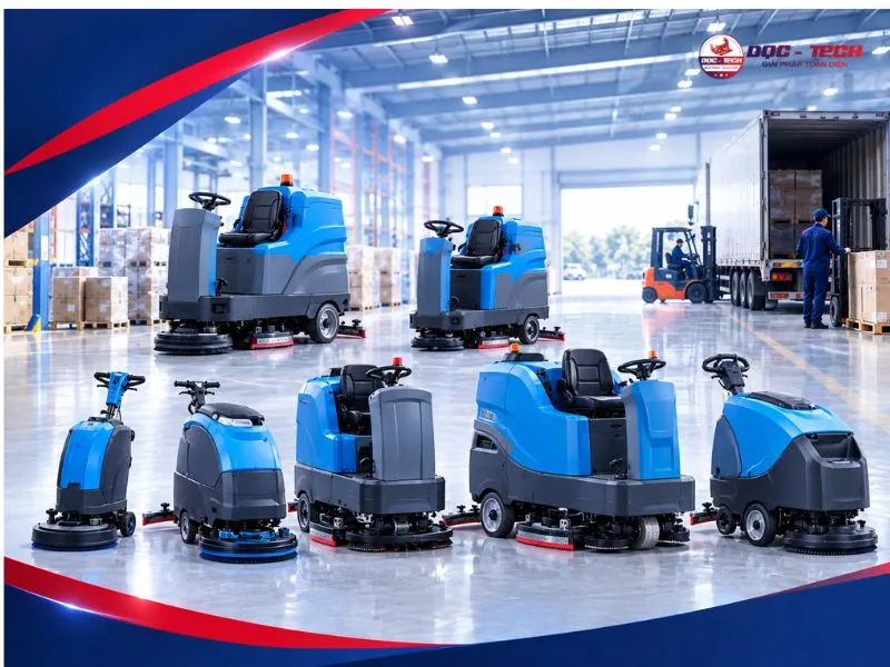 DQC-TECH phân phối đa dạng máy chà sàn liên hợp nhà xưởng, giá ưu đãi