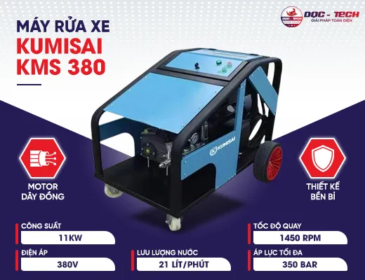Máy rửa xe công suất lớn Kumisai KMS 380