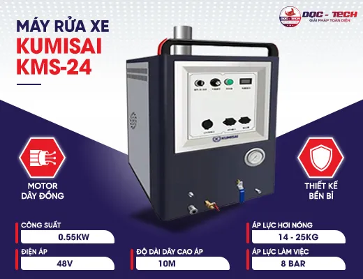 Máy rửa xe hơi nước nóng Kumisai KMS-24