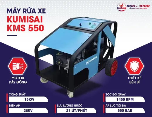 Máy bơm rửa xe công suất lớn Kumisai KMS 550